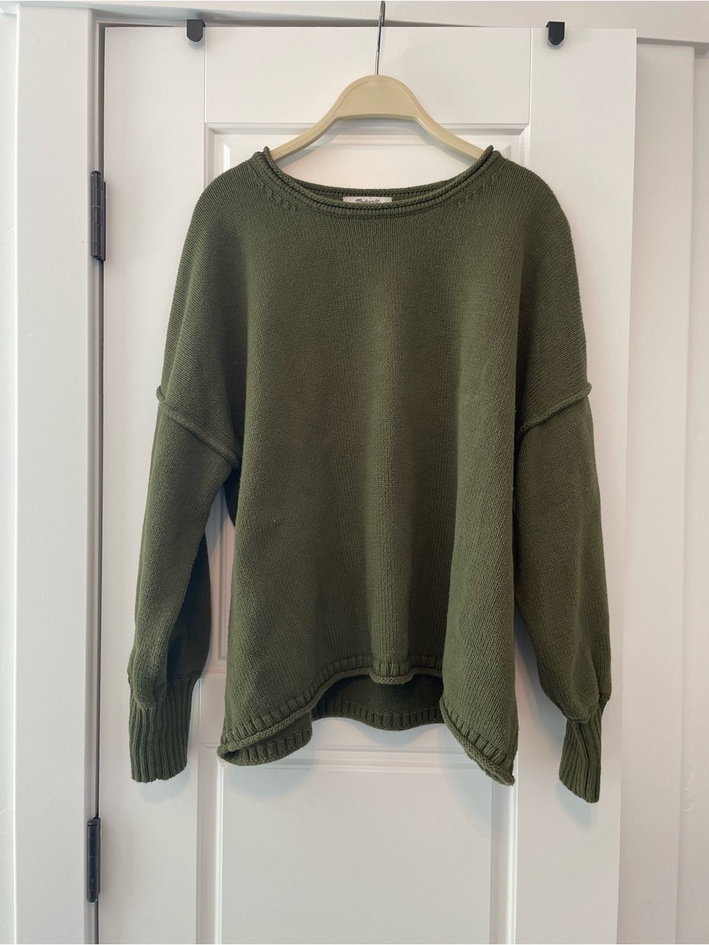 Madewell Olive Green Relaxed Crewneck Sweater